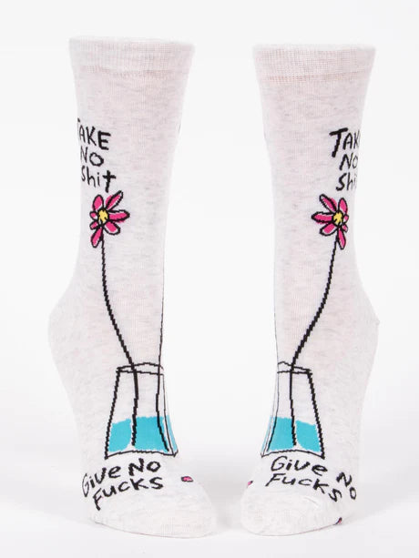 Take No Shit Give No Fucks - Women's Crew Socks
