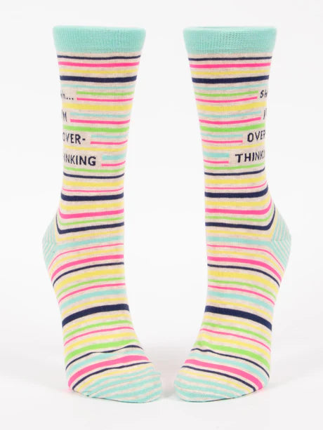 Shhh... I'm Overthinking - Women's Crew Socks