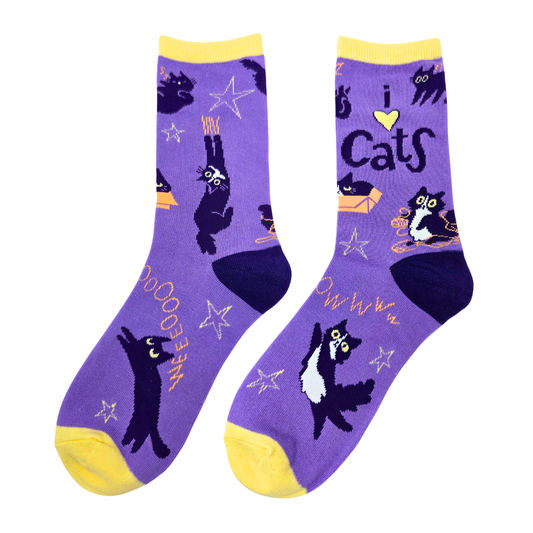 I Love Cats Socks - Silly Sockery