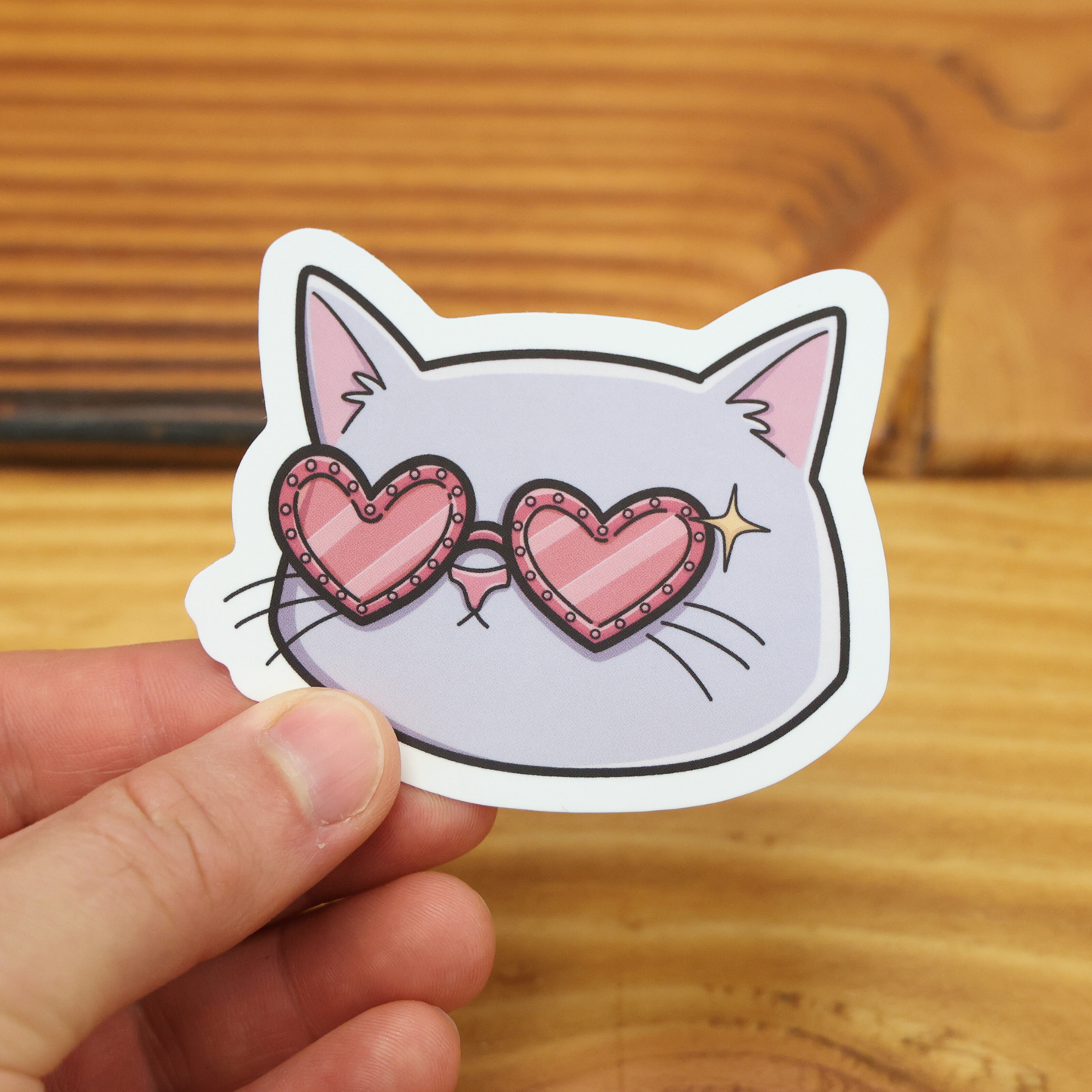 Cool Cat With Elton John Sunglasses Sticker