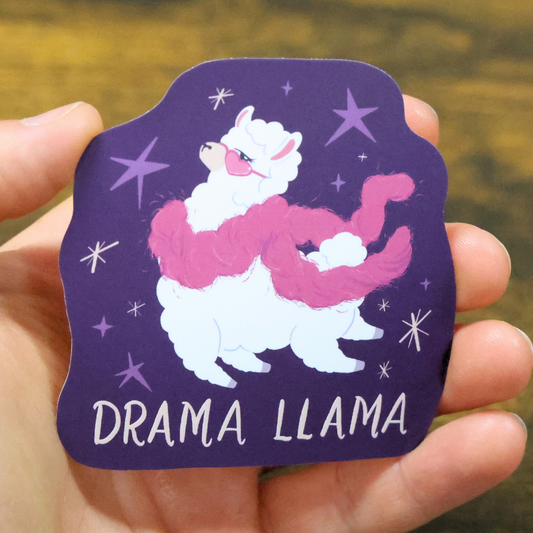 Drama Llama Funny Vinyl Sticker