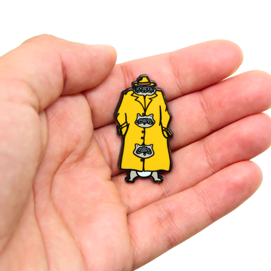 Raccoons Coat | Funny Enamel Pin
