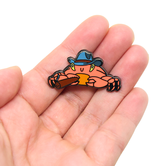 Cowboy Crab | Funny Enamel Pin