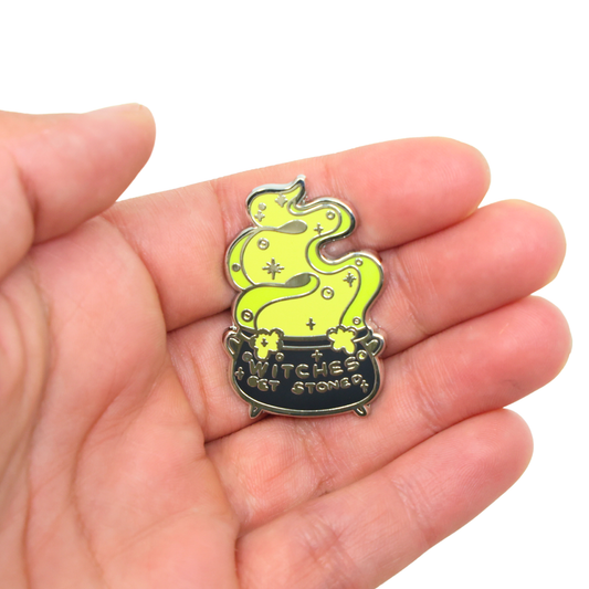 Witches Get Stoned | Funny Enamel Pin