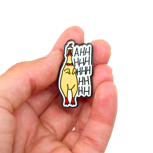 Rubber Chicken | Funny Enamel Pin