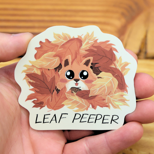 Leaf Peeper Funny Vinyl Sticker