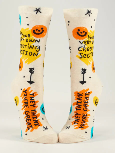 Your Very Own Cheering Section, They Think You're Great - Women's Crew Socks