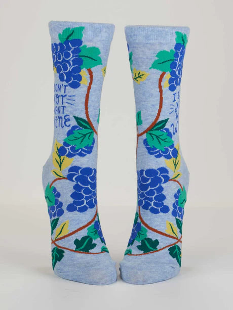 I Don't Not Want Wine - Women's Crew Socks