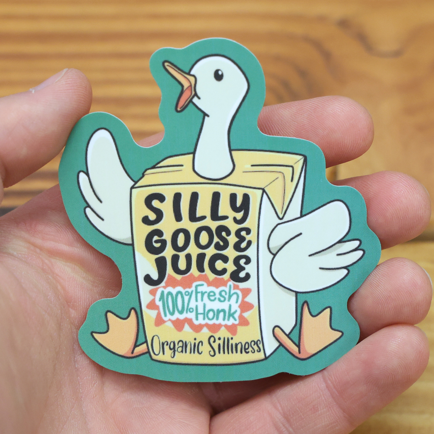 Silly Goose Juice Funny Vinyl Sticker