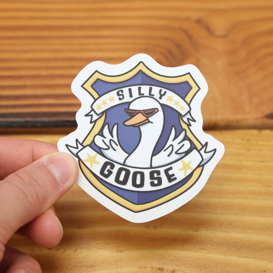 Silly Goose Police Badge Funny Vinyl Sticker