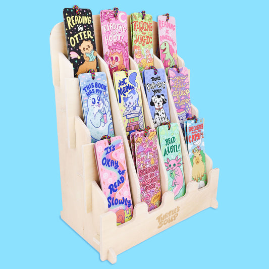 12 Pocket Bookmark and Small Goods Wooden Retail Display