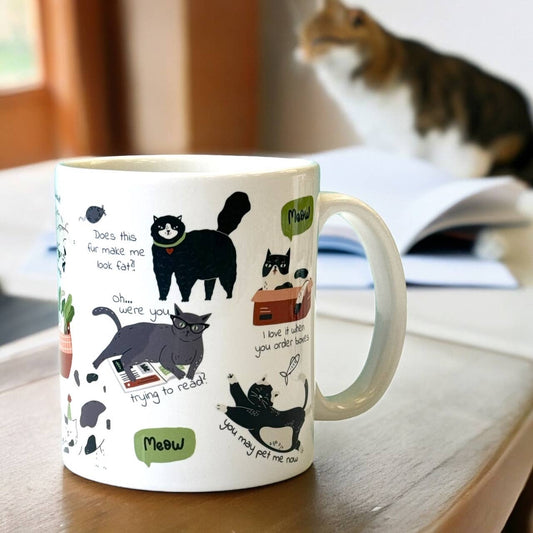 Feisty Felines Coffee Tea Mug - Cats with Attitude