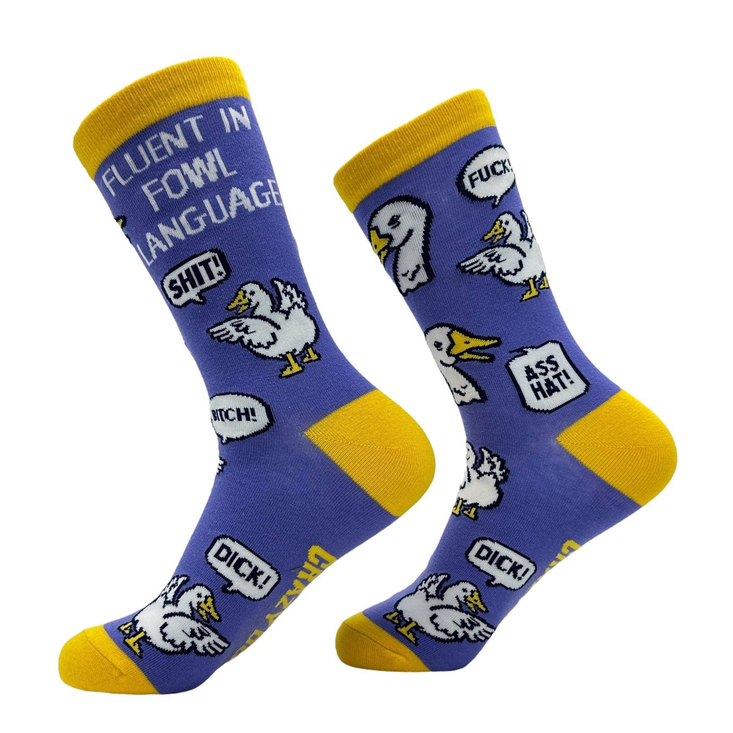 Women's Fluent In Fowl Language Socks sarcastic Graphic