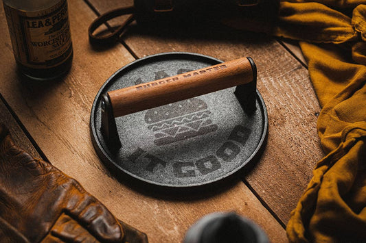 "Burger Master" Cast Iron Grill Press