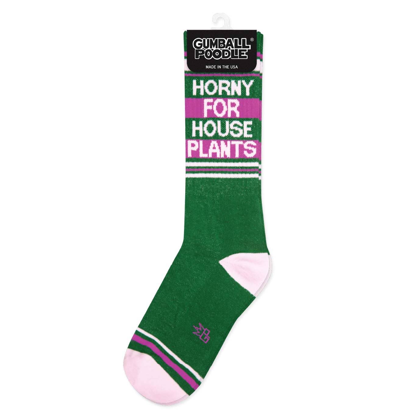 Horny For House Plants Gym Crew Socks