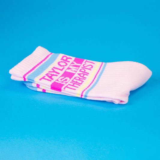 Taylor Is My Therapist Gym Crew Socks