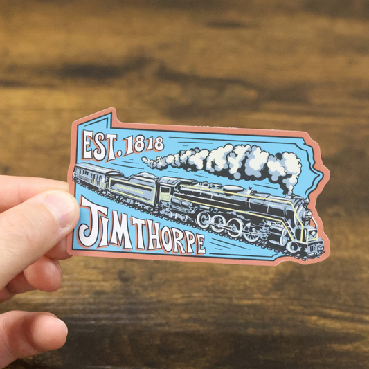 PA Jim Thorpe Train (Teal) Sticker