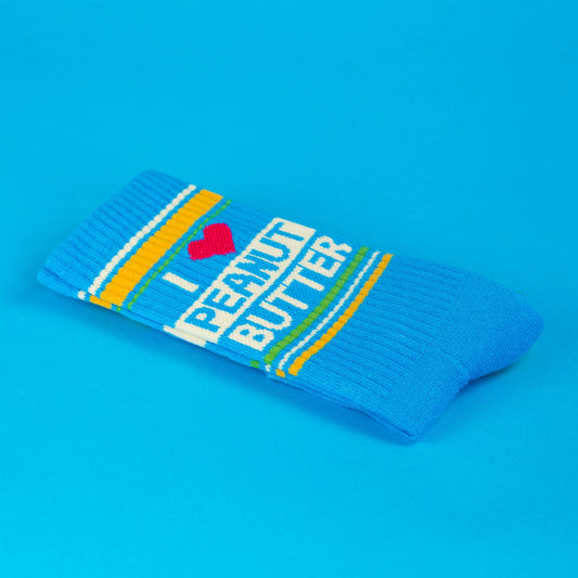 I β€οΈ Peanut Butter Gym Crew Socks