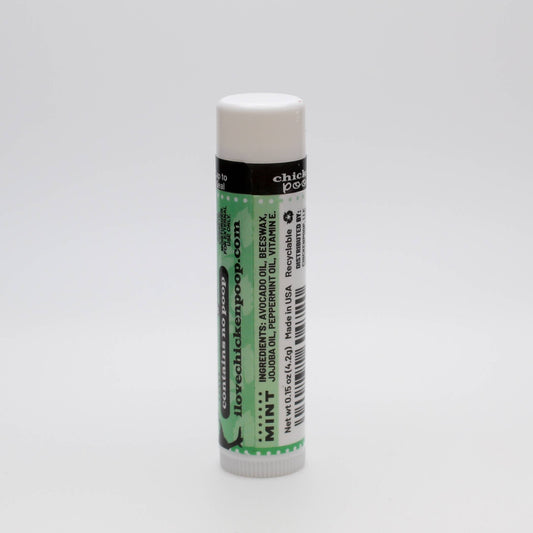 Chicken Poop® MINT Lip Balm, All Natural 24ct. CHICKEN