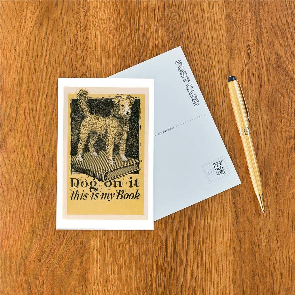 Postcard LT-205 Book Plate: Dog on it
