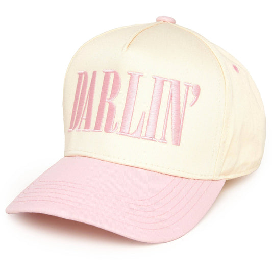 Two Tone Cap: Darlin' - Light Pink/Beige