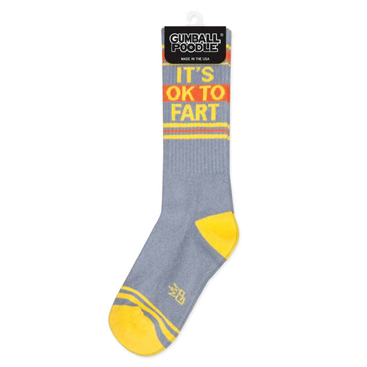 It's OK To Fart Gym Crew Socks