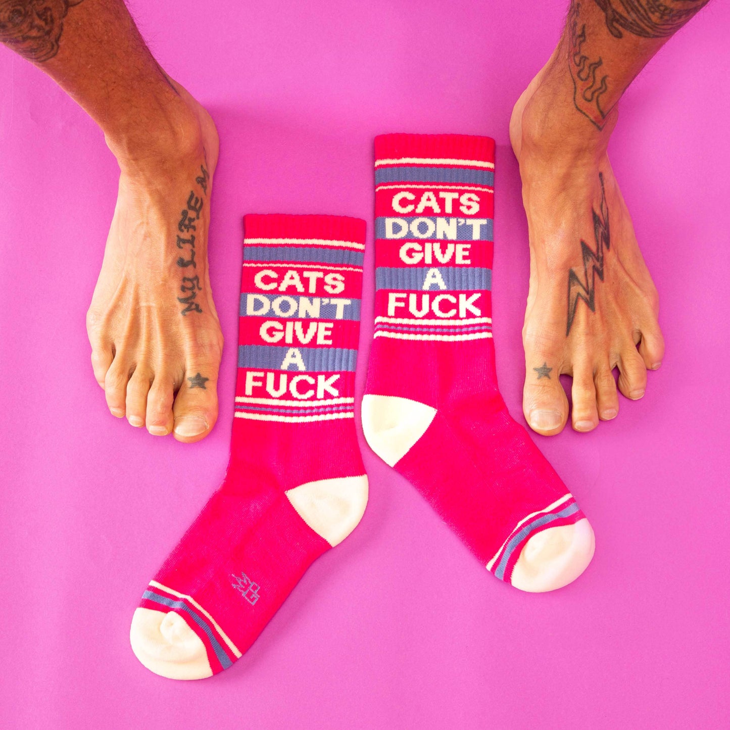 Cats Don't Give A Fuck Gym Crew Socks