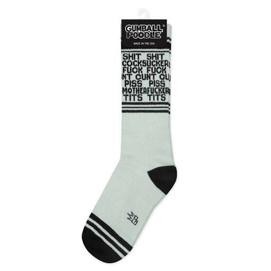 Dirty Words Gym Crew Socks