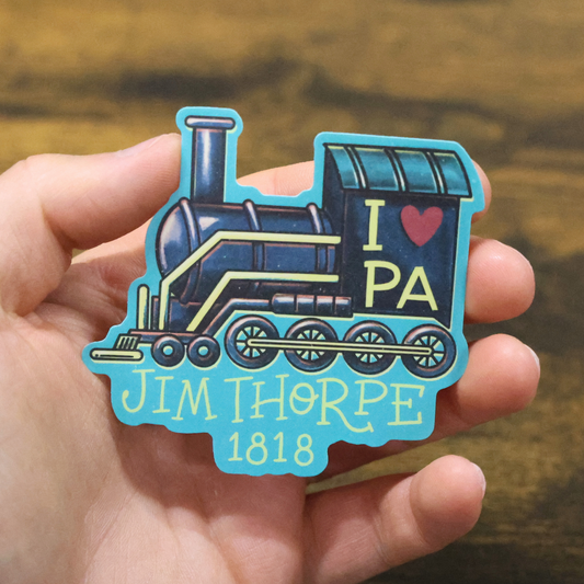 I Love PA Jim Thorpe Train Sticker