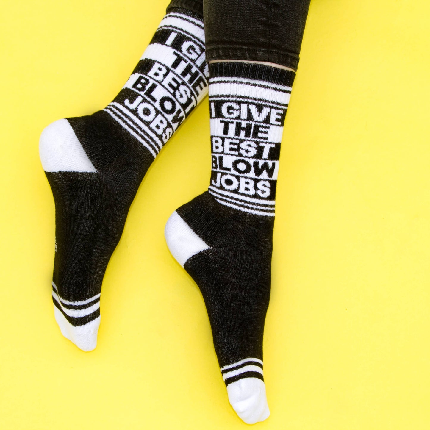 I Give The Best Blow Jobs Gym Crew Socks