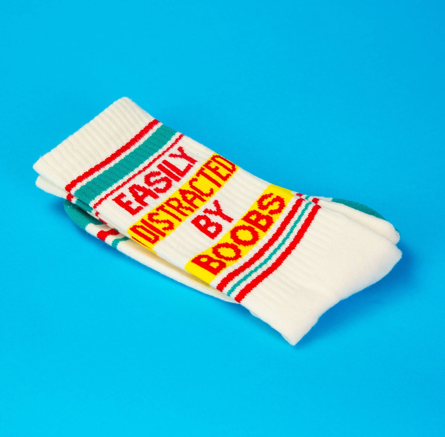 Easily Distracted By Boobs Gym Crew Socks