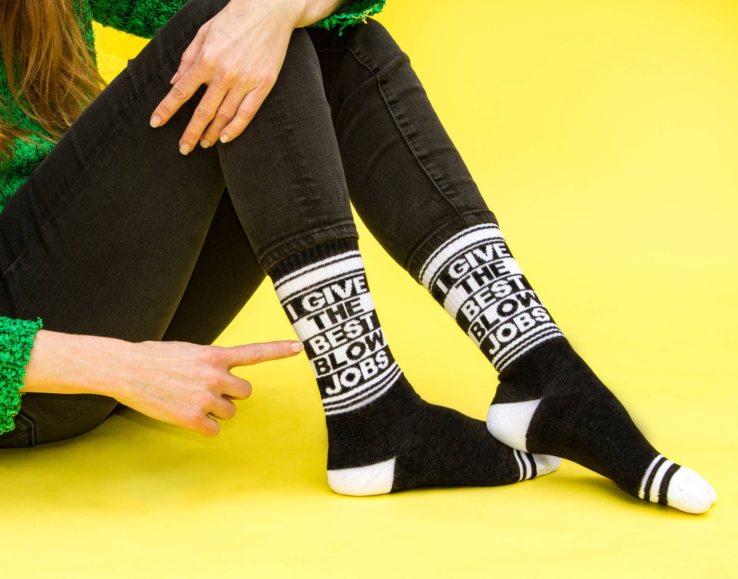 I Give The Best Blow Jobs Gym Crew Socks