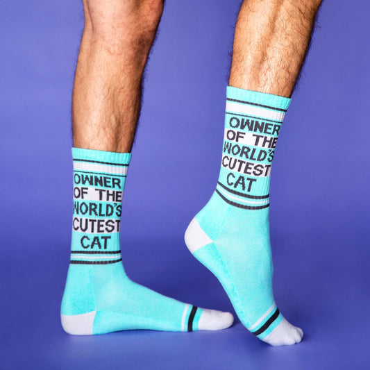 Owner Of The World's Cutest Cat Gym Crew Socks