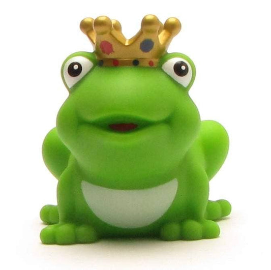 Rubber Duck Frog King with golden crown - rubber duck