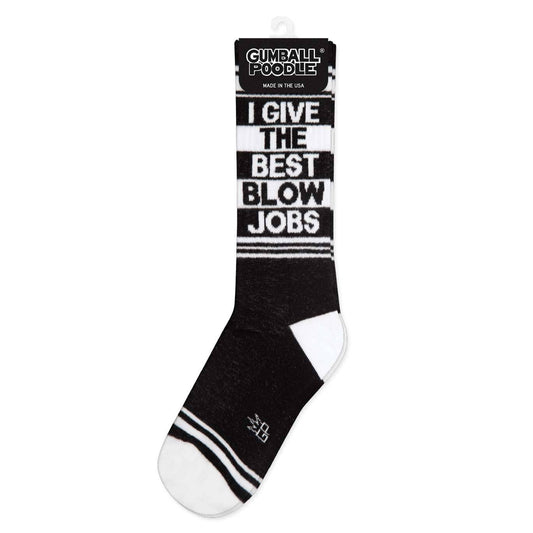 I Give The Best Blow Jobs Gym Crew Socks