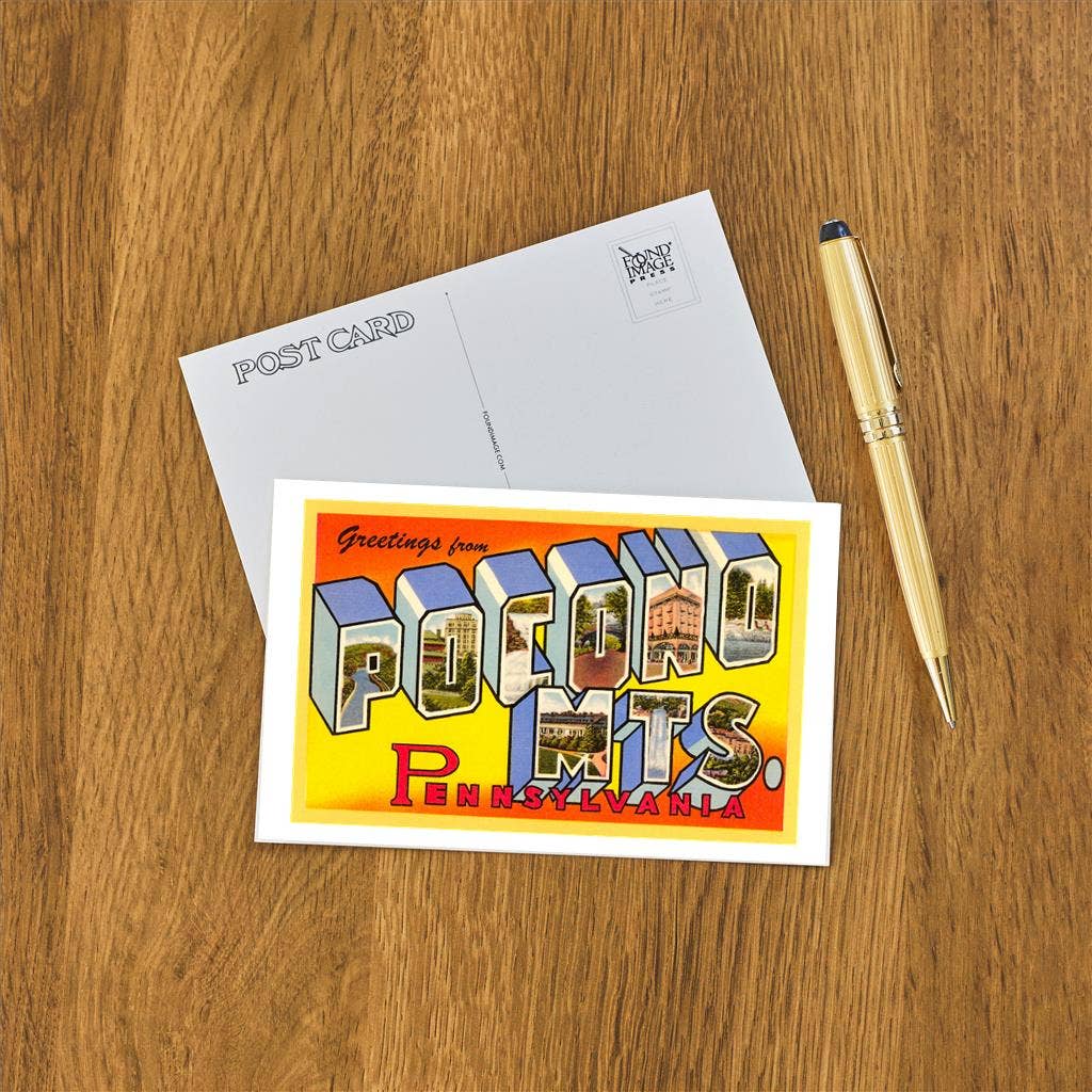 Postcard PA-290 Greetings from Pocono Mountains, Pennsylvani