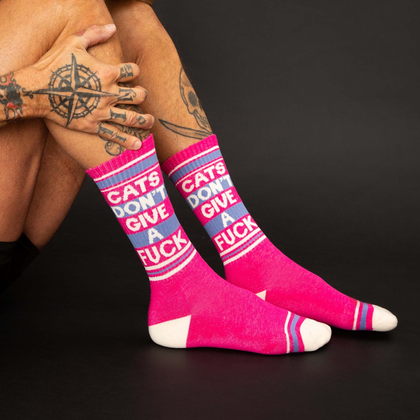 Cats Don't Give A Fuck Gym Crew Socks