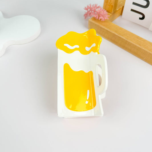 Hamburger Coke Beer Hair Claw Clip