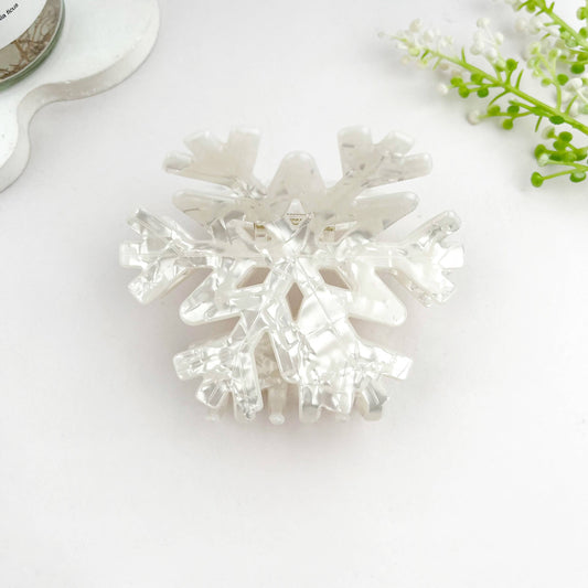 Christmas Snowflake Hair Claw – Elegant Holiday Accessory