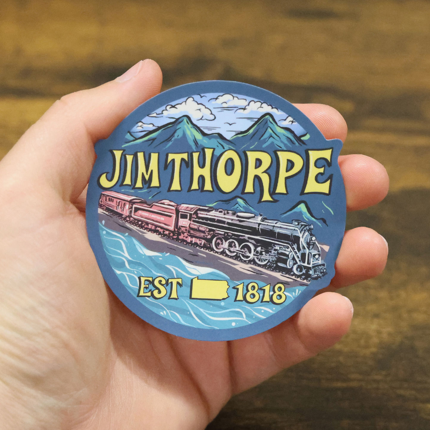 Jim Thorpe Circle Realistic Train Sticker