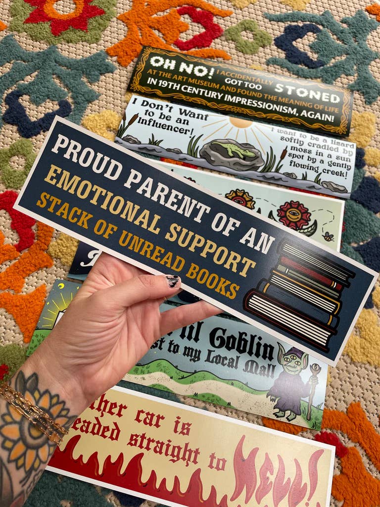 Emotional Support Books Bumper Magnet