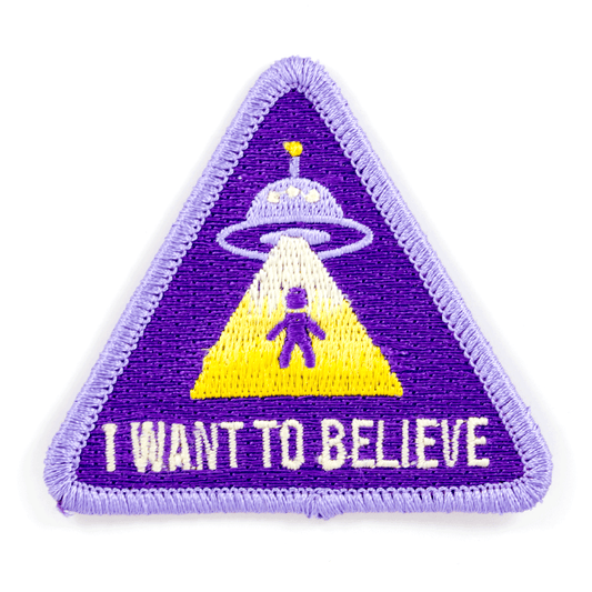 I Want To Believe Embroidered Iron-On Patch