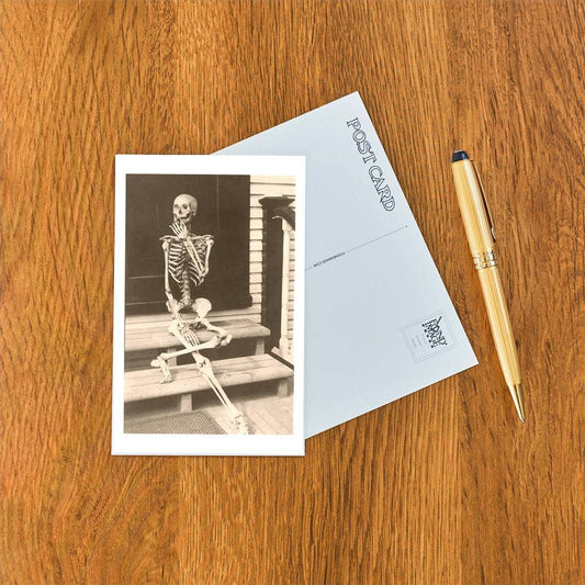 Postcard PH-203 Skeleton Posed for Joke Picture