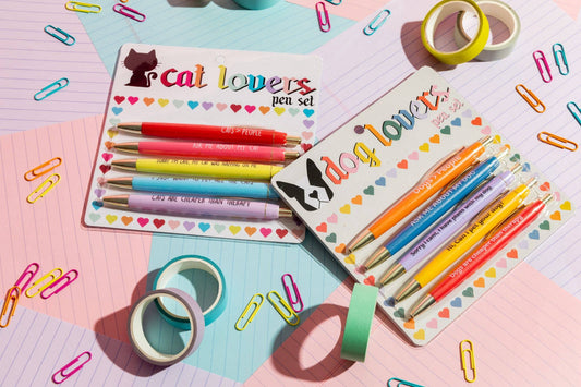 Cat Lovers Pen Set (funny gifts, pens, spring, stationery)