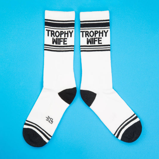 Trophy Wife Gym Crew Socks - Bachelorette Gift
