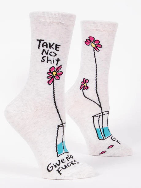 Take No Shit Give No Fucks - Women's Crew Socks