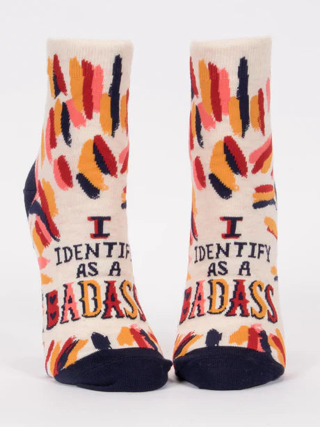 I Identify As A Badass - Women's Ankle Socks