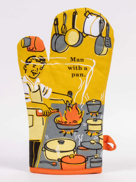 Man with A Pan - Oven Mitt