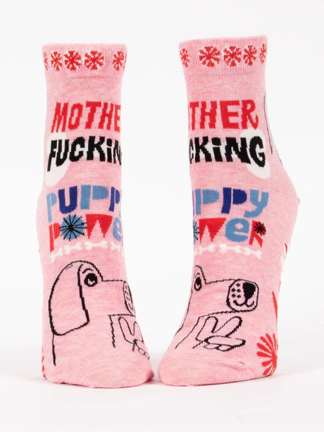 Mother Fucking Puppy Power - Women's Ankle Socks