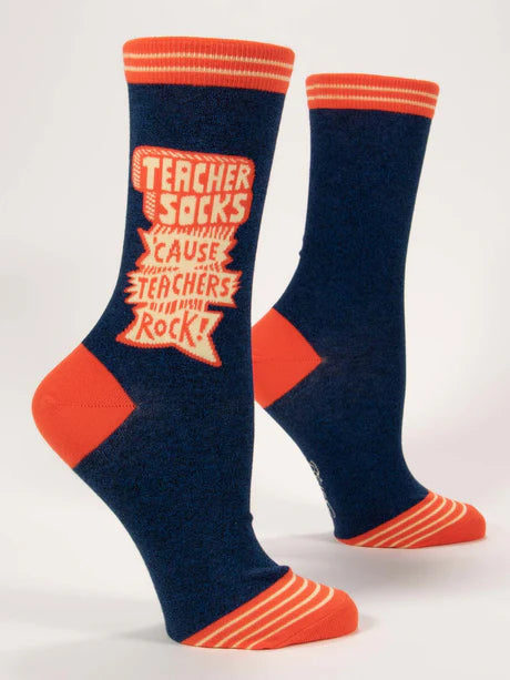 Teacher Socks Cause Teachers Rock - Women's Crew Socks